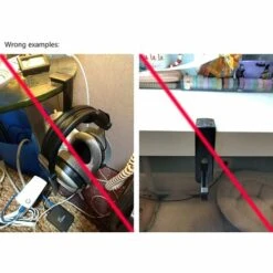 BRIDAY Kopfhörerhalter Headset Aufhänger Hakenhalterung Für Zuhause Und Büro 2 PCS, Schwarz -Seilwinden Sales 39925796 5