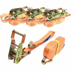 BAUMARKTPLUS 4x Profi Ratschen Spanngurt Spanngurte Zurrgurt 2-tlg 5m 1,5to 1500kg TÜV/GS ORANGE