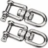 BETTERLIFE 2Pcs M8 Marine Grade 304 Edelstahl Swivel Schäkel Anker Swivel Jaw Doppel Swivel Schäkel Ketten Für Boot / Ankerkette -Seilwinden Sales 40818755 1