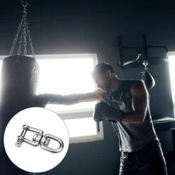 BETTERLIFE 2Pcs M8 Marine Grade 304 Edelstahl Swivel Schäkel Anker Swivel Jaw Doppel Swivel Schäkel Ketten Für Boot / Ankerkette -Seilwinden Sales 40818755 5