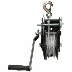 ECD Germany Profi Handseilwinde 1500kg Mit Drahtseil 10m, Starke Zugkraft, Stahlseil, Für Anhänger PKW Wohnwagen, Seilwinde, Handwinde Mit Haken, Manuelle Winde, Handseilzug Bootswinde Forstseilwinde -Seilwinden Sales 41374677 4