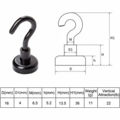 ILoveMilan 12LB Magnethaken, Packung Mit 12 Magnethaken Neodym-Magnet 9 ILoveMilan 12LB Magnethaken, Packung Mit 12 Magnethaken Neodym-Magnet -Seilwinden Sales 41524144 3