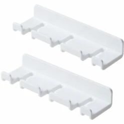 TRIOMPHE Wand-Klebehaken, Kein Loch Bad & Küche Klebehaken, Bad-Zahnbürstenhalter (weiß)