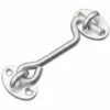 TRIOMPHE Tempete Hook, Hard Cabin Hook 2pc Verdicken Edelstahl Schloss Mit Heavy Duty Pendeltür Ersatzhalterung Für Gartentürfenster (Silber 75mm) -Seilwinden Sales 41673945 1
