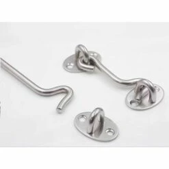 TRIOMPHE Tempete Hook, Hard Cabin Hook 2pc Verdicken Edelstahl Schloss Mit Heavy Duty Pendeltür Ersatzhalterung Für Gartentürfenster (Silber 75mm) 9 TRIOMPHE Tempete Hook, Hard Cabin Hook 2pc Verdicken Edelstahl Schloss Mit Heavy Duty Pendeltür Ersatzhalterung Für Gartentürfenster (Silber 75mm) -Seilwinden Sales 41673945 3