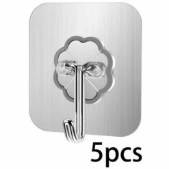 TRIOMPHE 5pcs Transparente Starke Selbstklebende Tür Hängende Türhänger Saughaken Schwere Küche Badezimmer Wind Saugnapf