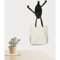 TRIOMPHE Schwenkbarer Kleiderhaken Haken Mit Schwinge Edelstahl Verchromt Edelstahl Kleiderhaken Wand Dach Überdachung (Schwarz) -Seilwinden Sales 41678569 3