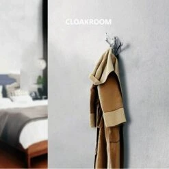 TRIOMPHE Schwenkbarer Kleiderhaken Haken Mit Schwinge Edelstahl Verchromt Edelstahl Kleiderhaken Wand Dach Überdachung (Schwarz) -Seilwinden Sales 41678569 5