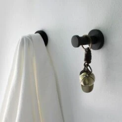 TRIOMPHE 2 Schwarze Runde Wandhaken, 50 Mm Verdeckte Kleiderhaken Geeignet Für Die Installation In Küche, Bad, Arbeitszimmer Und Schlafzimmer Zum Aufhängen Von Gegenständen 11 TRIOMPHE 2 Schwarze Runde Wandhaken, 50 Mm Verdeckte Kleiderhaken Geeignet Für Die Installation In Küche, Bad, Arbeitszimmer Und Schlafzimmer Zum Aufhängen Von Gegenständen -Seilwinden Sales 41678840 5