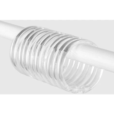 TRIOMPHE Duschringe, 12pcs, Runde Kunststoff-Durchsichtige Duschvorhanghaken Badezimmer-Nahthaken-Schieber 4 TRIOMPHE Duschringe, 12pcs, Runde Kunststoff-Durchsichtige Duschvorhanghaken Badezimmer-Nahthaken-Schieber – Bild 2