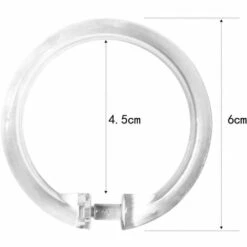 TRIOMPHE Duschringe, 12pcs, Runde Kunststoff-Durchsichtige Duschvorhanghaken Badezimmer-Nahthaken-Schieber 11 TRIOMPHE Duschringe, 12pcs, Runde Kunststoff-Durchsichtige Duschvorhanghaken Badezimmer-Nahthaken-Schieber -Seilwinden Sales 41680924 5