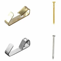 TRIOMPHE 100 Stück Bilderhaken Mit Nägeln, 50LBBS Edelstahl Bildaufhänger Haken Auf Holz Trockenbau Zum Aufhängen Foto Bilderuhr Wohnkultur (Gold, Silber) 8 TRIOMPHE 100 Stück Bilderhaken Mit Nägeln, 50LBBS Edelstahl Bildaufhänger Haken Auf Holz Trockenbau Zum Aufhängen Foto Bilderuhr Wohnkultur (Gold, Silber) -Seilwinden Sales 41681985 2