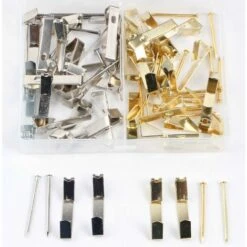TRIOMPHE 100 Stück Bilderhaken Mit Nägeln, 50LBBS Edelstahl Bildaufhänger Haken Auf Holz Trockenbau Zum Aufhängen Foto Bilderuhr Wohnkultur (Gold, Silber) 9 TRIOMPHE 100 Stück Bilderhaken Mit Nägeln, 50LBBS Edelstahl Bildaufhänger Haken Auf Holz Trockenbau Zum Aufhängen Foto Bilderuhr Wohnkultur (Gold, Silber) -Seilwinden Sales 41681985 3