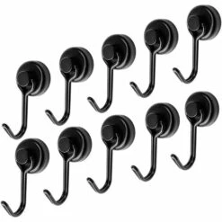 TRIOMPHE Magnethaken, Neodym-Swivel Magnetische Vorhänge SUPER SHART FORT STRAYS RESPONSANT BASE Kratzfest Für Kühlschrank, Kreuzfahrt, Mikrowelle, Badezimmer Oder Andere Innen- / Außenaufhängungen (DI16-Schwarz)