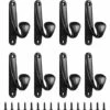 TRIOMPHE 8 Stück Schwarze Wandhaken, Mattschwarze Kleiderhaken, Einzelhaken Mit Schrauben, Schwere Kleiderhaken, Kleiderhaken Aus Aluminiumlegierung, Rucksack, Hut (schwarz) -Seilwinden Sales 41682143 1