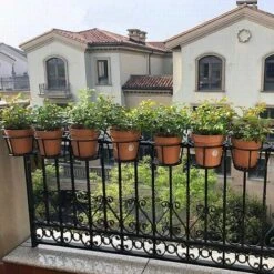 BRIDAY Hängende Pflanzkörbe Aus Schmiedeeisen Für Zuhause, Balkon, Selbst Angebaute Eisenprodukte (Schwarz) -Seilwinden Sales 42242105 4