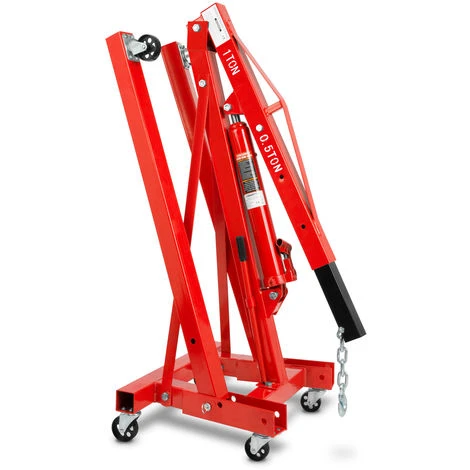 EBERTH Motorkran Werkstattkran Ladekran Mit 1000kg Maximalleistung, Hydraulischer Kran Für Die Werkstatt Mit 4-fach Verstellbarem Kranausleger 1050-1590mm, Einfach Klappbar, 6 Robuste Lenkrollen 4 EBERTH Motorkran Werkstattkran Ladekran Mit 1000kg Maximalleistung, Hydraulischer Kran Für Die Werkstatt Mit 4-fach Verstellbarem Kranausleger 1050-1590mm, Einfach Klappbar, 6 Robuste Lenkrollen – Bild 2