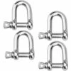 ECHOO 4 Stück M10 Schäkel Edelstahl, D-Ring Schäkelkette, Hebeschäkel Für Winden Heavy Duty Rigging -Seilwinden Sales 43453978 1