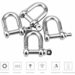 ECHOO 4 Stück M10 Schäkel Edelstahl, D-Ring Schäkelkette, Hebeschäkel Für Winden Heavy Duty Rigging -Seilwinden Sales 43453978 3