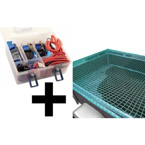 MARKENLOS Anhängernetz 2,5x3,5m Mit Verzurrungszubehör Spanngurte Expanderseile Ladungssicherung Set 3 MARKENLOS Anhängernetz 2,5x3,5m Mit Verzurrungszubehör Spanngurte Expanderseile Ladungssicherung Set