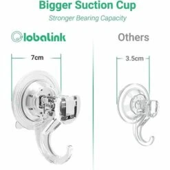 BRIDAY Saughaken, 4er-Pack Durchsichtige, Wiederverwendbare, Schwere 3 Kg Vakuum-Saugnapfhaken, Glatte Kunststoff-Wandaufhänger -Seilwinden Sales 45294433 5