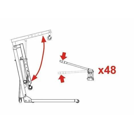 Bahco Klappbarer Profi Hebekran 1t Werkstattkran Motorheber 2m Höhe BH6FC1000 7 Bahco Klappbarer Profi Hebekran 1t Werkstattkran Motorheber 2m Höhe BH6FC1000 – Bild 5