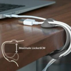 Kueatily Kabelbinder, 5 Stück Kabelhalter, Nicht Klebender Drahthalter, Kabelhalter Für Das Kabelmanagement Im Büro Und Zu Hause, Grauer Maus-Kabelhalter -Seilwinden Sales 46481167 4