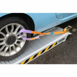 BAUMARKTPLUS 4x Spanngurte Autotransport Zurrgurt Radsicherung PKW KFZ Trailer Anhänger Verzurrsystem 2t 2to 2000 Kg ORANGE -Seilwinden Sales 46680976 3