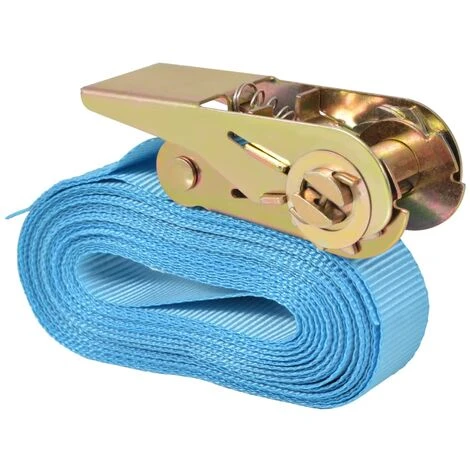 LONGZIMING Ratschen-Spanngurte 4 Stk. 0,8 Tonnen 6m×25mm Blau 5 LONGZIMING Ratschen-Spanngurte 4 Stk. 0,8 Tonnen 6m×25mm Blau – Bild 3