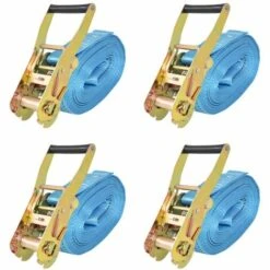 LONGZIMING Ratschen-Spanngurte 4 Stk. 4 Tonnen 8m×50mm Blau