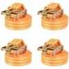 LONGZIMING Ratschen-Spanngurte 4 Stk. 1 Tonne 6m×38mm Orange -Seilwinden Sales 47639080 1