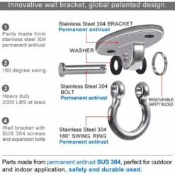 ECHOO Schwerlast-Edelstahl-Deckenhaken, Aufhängehaken, Betonbefestigung -Seilwinden Sales 48596920 5