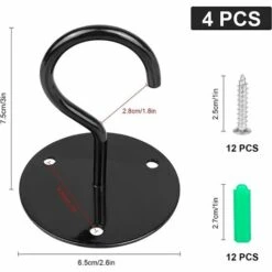 ECHOO 4 Stück Wandhalterung Deckenhaken, Metall Pflanzenhalter Eisen Wandhalterung Laternenaufhänger Zum Aufhängen Von Vogelhäuschen 8 ECHOO 4 Stück Wandhalterung Deckenhaken, Metall Pflanzenhalter Eisen Wandhalterung Laternenaufhänger Zum Aufhängen Von Vogelhäuschen -Seilwinden Sales 50858307 2