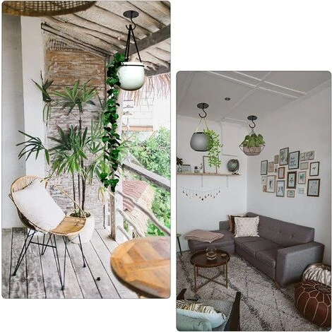 ECHOO 4 Stück Wandhalterung Deckenhaken, Metall Pflanzenhalter Eisen Wandhalterung Laternenaufhänger Zum Aufhängen Von Vogelhäuschen 5 ECHOO 4 Stück Wandhalterung Deckenhaken, Metall Pflanzenhalter Eisen Wandhalterung Laternenaufhänger Zum Aufhängen Von Vogelhäuschen – Bild 3