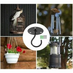 ECHOO 4 Stück Wandhalterung Deckenhaken, Metall Pflanzenhalter Eisen Wandhalterung Laternenaufhänger Zum Aufhängen Von Vogelhäuschen 10 ECHOO 4 Stück Wandhalterung Deckenhaken, Metall Pflanzenhalter Eisen Wandhalterung Laternenaufhänger Zum Aufhängen Von Vogelhäuschen -Seilwinden Sales 50858307 4