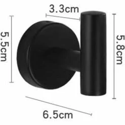 BRIDAY Handtuchhaken, Badezimmerhaken SUS 304 Hochleistungs-Edelstahl-Wandhaken Für Badezimmer, Kleiderhaken, Wandhaken, Handtuchhaken, 2 Stück -Seilwinden Sales 51371349 3