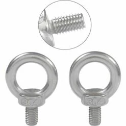 LANGRAY M3X9 304 Edelstahl Außengewinde Lifting Augenring Augenschraube Augenschraube Schraube Maschinen Schulter 10 STÜCK -Seilwinden Sales 52036757 5