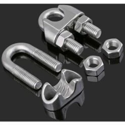 LangRay 5 Stück M6 Stahlkabelklemme U-förmige Klemmen U-förmige U-förmige Seilklemme Für Kabelstahl Wäscheleine Stahlkabelbinder Stahlklemmen -Seilwinden Sales 52040790 5