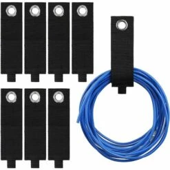 LANGRAY Packung Mit 8 Hochleistungs-Nylon-Aufbewahrungsbändern 50 * 330 Mm Verlängerungshalter Organizer Hochleistungs-Klettverschluss Für Kabelschläuche Garagenorganisatoren