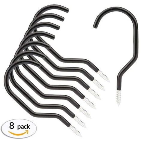 THSINDE 12 Fahrradhaken, Strapazierfähige Fahrradhaken, Hakenset Mit 12 Kunststoffschrauben, Decken- Und Wandmontage 4 THSINDE 12 Fahrradhaken, Strapazierfähige Fahrradhaken, Hakenset Mit 12 Kunststoffschrauben, Decken- Und Wandmontage – Bild 2