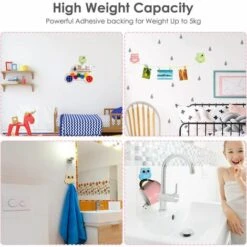 Klebehaken, 4 Stück Triomphe 3M Eule Wandhaken Badezimmer Handtuchhalter Edelstahl Selbstklebend Wasserdicht Und Ölbeständig Für Küche Wohnzimmer Und Büro Kinder Kleiderhaken -Seilwinden Sales 52901616 4