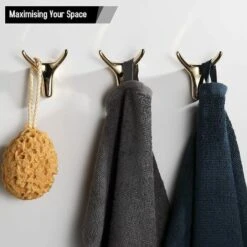 Triomphe Goldene Selbstklebende Wandhaken In Hornform Für Bad Und Küche, 3er-Set (Golden) -Seilwinden Sales 52901821 3