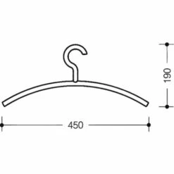 Kleiderb.570.1B 99 Ku.99 Reinweiß Ma B.450mm H.190mm HEWI -Seilwinden Sales 53847785 3