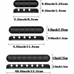 OCXIN 6 Stücke Kabel Halterung, Kabel Organizer Set, Kabel Set Für Schreibtisch, Einfach Zu Installieren Und Starke Haftung, Für Ladekabel, Netzkabel, Usb-Kabel, Tv-Kabel, Pc, Zuhause Und Büro (Schwarz) -Seilwinden Sales 53921330 3
