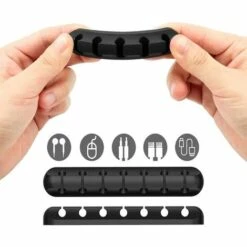 OCXIN 6 Stücke Kabel Halterung, Kabel Organizer Set, Kabel Set Für Schreibtisch, Einfach Zu Installieren Und Starke Haftung, Für Ladekabel, Netzkabel, Usb-Kabel, Tv-Kabel, Pc, Zuhause Und Büro (Schwarz) -Seilwinden Sales 53921330 4