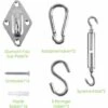 Homfa Sonnensegel Befestigung Set, Edelstahl Sonnensegel Zubehör Montageset Spannschraube Karabiner Mit Schrauben Sonnensegel, Rankgerüst, Sichtschutz, Werbebanner -Seilwinden Sales 54053268 1