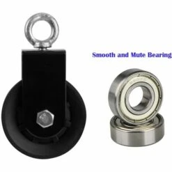 Schwenkbarer Rollenblock, Einzelner Flaschenzug Mit U-Halterung, Drehbares Heberollen-Rollenrad Für Drahtseil-Kabelrollen-Krafttraining,,Betterlife -Seilwinden Sales 54099755 4