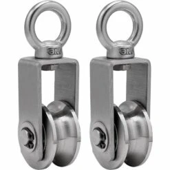 OCXIN Umlenkrollen Mit 2 Kugellager, Seilrolle Fitness Edelstahl 304 Flaschenzug Für Seile Stahlseil, Tragkraft 250kg