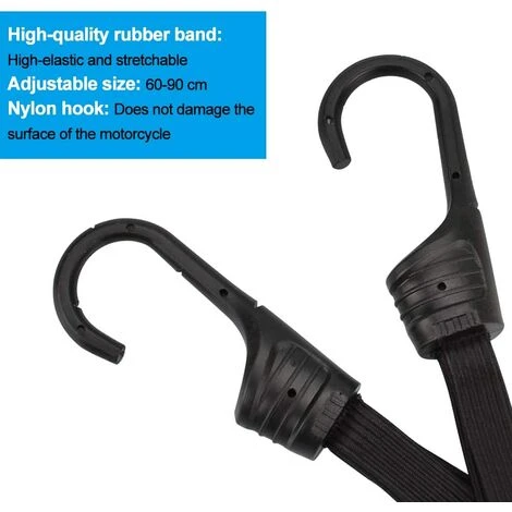 OCXIN Fahrrad Spanngurt Elastische Gepäckgurt Spannseile Mit Haken Verstellbarer Gepäckspanner Gepäckträger Fahrradgurt Für Motorradhelm, Fahrradgepäck, Schwarz 5 OCXIN Fahrrad Spanngurt Elastische Gepäckgurt Spannseile Mit Haken Verstellbarer Gepäckspanner Gepäckträger Fahrradgurt Für Motorradhelm, Fahrradgepäck, Schwarz – Bild 3