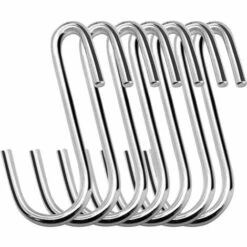 ILOVEMILAN 20 Stück Strapazierfähige 7 Cm S-förmige Kleiderhaken Für Küche, Bad, Schlafzimmer Und Büro (20 Stück, Klein, Silber)